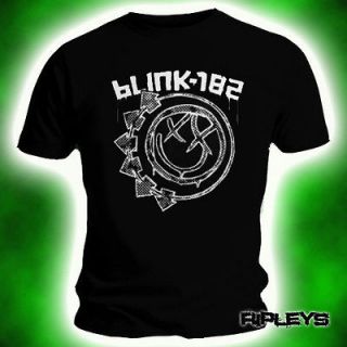 Official T Shirt BLINK 182 Logo Smiley STAMP Black All Sizes