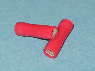 RED FEMALE FULLY INSULATED 2.8mm SPEAKER CRIMP TERMINAL QTY  50