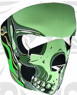 in 1 Neoprene Full Face GREEN GOBLIN SKULL Mask OR Reversible All 