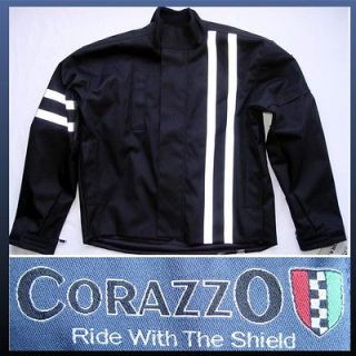 Mens Corazzo 5.0 Black Riding Jacket Motorcycle Scooter Vespa