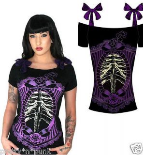 CAMEO RIBCAGE dress TOP too fast punk goth shirt horror psychobilly 