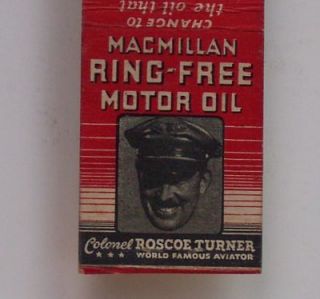 1939 Macmillan Motor Oil Meyer Matchbook Bluffton IN MB