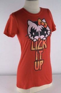 Mighty Fine Hello Kitty Chilly Red Lick It Up Tee Shirt Junior 3792