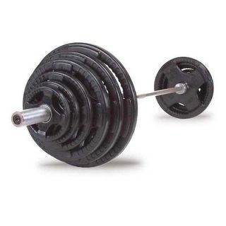 New Body Solid OSR500S 500 lb. Rubber Olympic Weight Set Free 