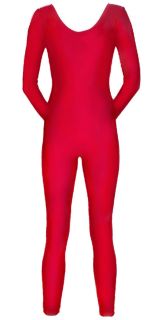 Bodysuit Unitard / Costume Shiny Spandex Red Child Sizes 4 6 to 14 16 