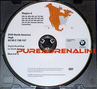 2004 2005 2006 BMW X3 NAVIGATION 2010 CD DVD HIGH WEST MAP MT WY CA HI 