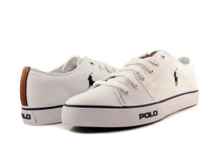 Polo Ralph Lauren Shoes Mens Canvas Lace Up Sneakers NEW Cantor Low 