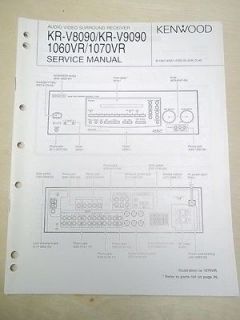 Vtg Kenwood Service/Repair Manual~KR V809​0/V9090 Receiver~Origi 