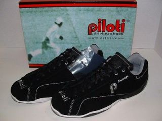 PILOTI PROTOTIPO DRIVING SHOES, BLACK SUEDE LEATHER SIZE 8  NEW IN 