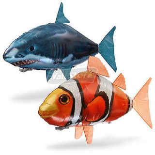 New Air Swimmers Inflatable Flying Shark + Clown Fish Remote Control 
