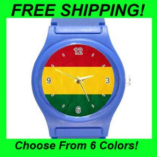 Bolivia Grunge Flag   Round Sports Watch (6 Colors)  SW1143