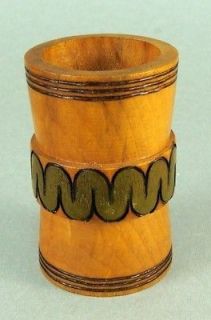   WOOD TREEN HAND CARVED ORNAMENTED DESK TABLE PEN PENCIL HOLDER BOX