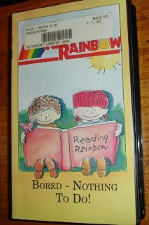 Used Reading Rainbow Episode VHS BORED Nothing to Do!