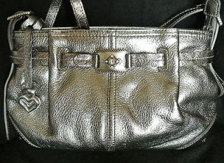 Brighton Leather handbag Gala Pursette Steel Metal