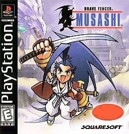 Brave Fencer Musashi DISC WORKS Sony Playstation PS1 w/writing
