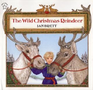   Wild Christmas Reindeer by Jan Brett 1998, Paperback, Reprint