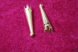 Bolo Tips Gold Plated Engraved 33 mm Long (12 Pr) 0949