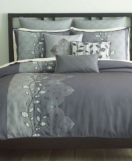 BRYAN KEITH   Oxford 8pc Aubergine Queen Reversible Comforter Set
