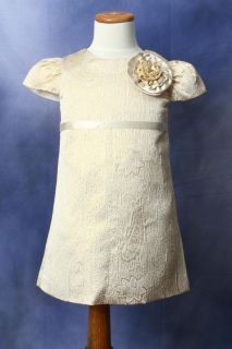NWT Halabaloo Gold Brocade Corsage Party Holiday Dress Size 4
