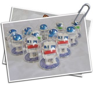 Collection of 12 Wind up Mini Galactic Robot in Gift Box for Kids 