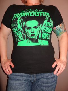 Vintage Style The Bride Of Frankenstein T shirt Size Juniors M Horror 