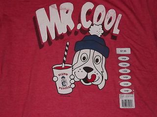NWT Mens large Savvy Mr.Cool slush puppie red ss t shirt