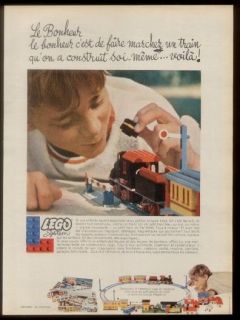 1968 Lego system building blocks photo French print ad