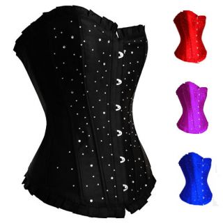 New sexy beaded A804 Bustier Corset G string Size S 6XL