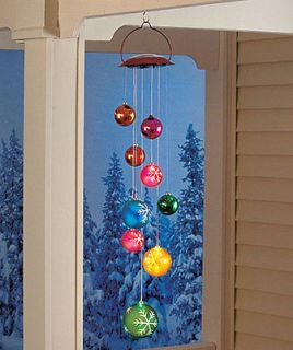   Colorful Solar Lighted Hanging Ornament Mobile Christmas Outdoor Fun