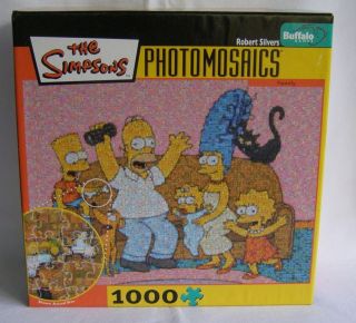 Buffalo Games The Simpsons Family Robert Silvers 2006 Photomosaic 1000 