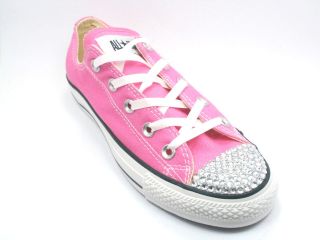 NEW CRYSTAL BLING DIAMANTE TRAINERS CONVERSE ANY STYLE OR COLOUR