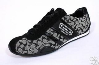 COACH Remonna Signature C Logo Black White / Black Sneakers Womens 