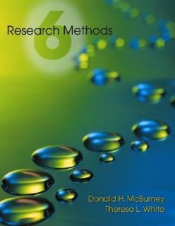 Research Methods with InfoTrac by Donald H. McBurney and Theresa L 