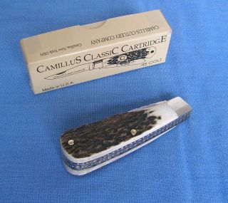 CUSTOM CAMILLUS USA CLASSIC CARTRIDGE 2 BLADE TRAPPER FOLDING KNIFE
