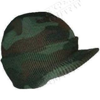 NEW Army Camouflage Camo BEANIE HAT SKULL CAP WITH VISOR WHOLESALE 