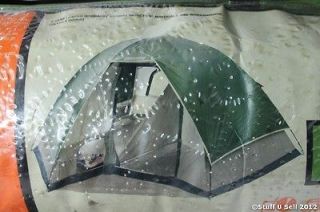   OUTDOORS Green Two Room Six Person Camping Tent Fibreglass Frame