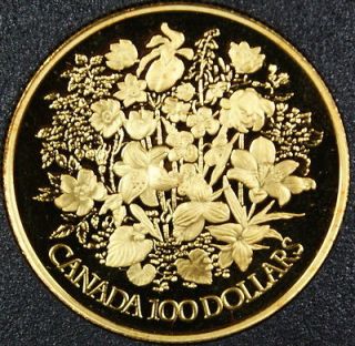 1977 Canada $100 Dollar Proof Gold Coin, Silver Jubilee, NO Box w/ COA