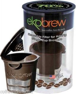   Brown Reusable Filter For Keurig K Cup Coffee Pod Brewers (CANISTER