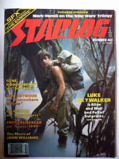 NO 40 NOVEMBER 1980 LUKE SKY WALKER STARLOG MAGAZINE STAR LOG SCIENCE 