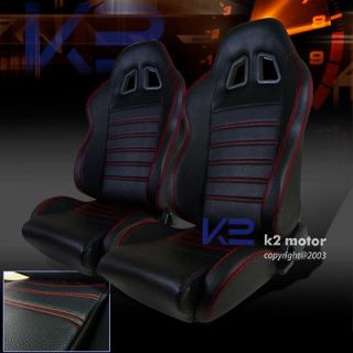   STITCH PVC LEATHER RACING SEATS CHARGER TT A3 A4 S5 R8 (Fits: Camaro