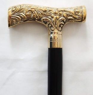 Victorian Style Polished Brass Cane Walking Stick 36