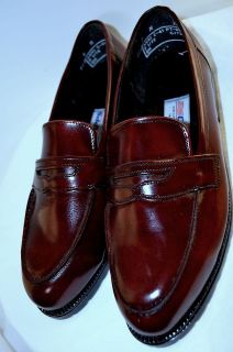 CAPPS New Classic Leather Penny Loafer Slip On Shoes Sz 8 Med Burgundy 