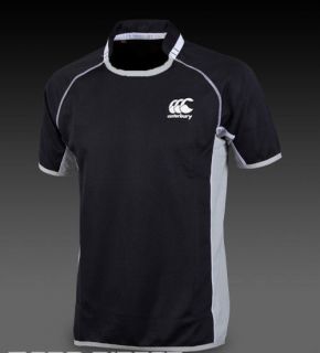 BNWT Canterbury 2XL Rugby Training Jersey Shirts Top Black Silver RRP$ 