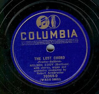 NELSON EDDY   LOST CHORD / LORDS PRAYER  COLUMBIA 78 RPM