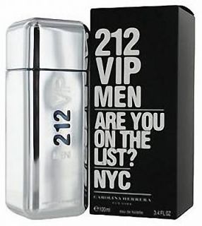212 VIP by Carolina Herrera for Men   2 Pc Gift Set 3.4oz EDT Spray, 3 