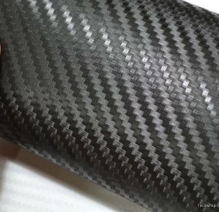 48 x 60 3D Black Carbon Fiber Vinyl Car Decals / Auto Wrap Sheet 
