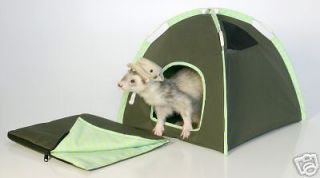 Marshall Ferret Toy Dog Cage Camping Camp Set Tent + Hat + Bag