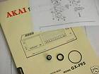 Akai GX F95 GX F90 Cassette Deck Belt Kit w Instruct