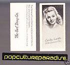 CAROLE LANDIS Star 1940s PEERLESS VENDING MACHINE CARD