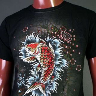 ea0033b Eternity Fancy Carp Koi Lucky Fish T Shirt M